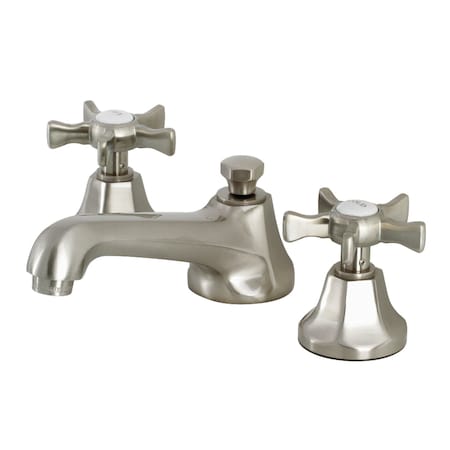 Kingston Brass KS4468NX Widespread Bathroom Faucet with Brass Pop-Up, Brushed Nickel KS4468NX